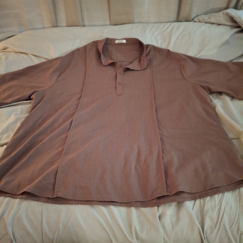 Coofandy Men's Brown Casual Short Sleeve Shirt - Picture 3 of 9